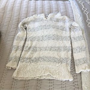 Aeropostale White & Grey Hoodie Sweater Women’s Size Small